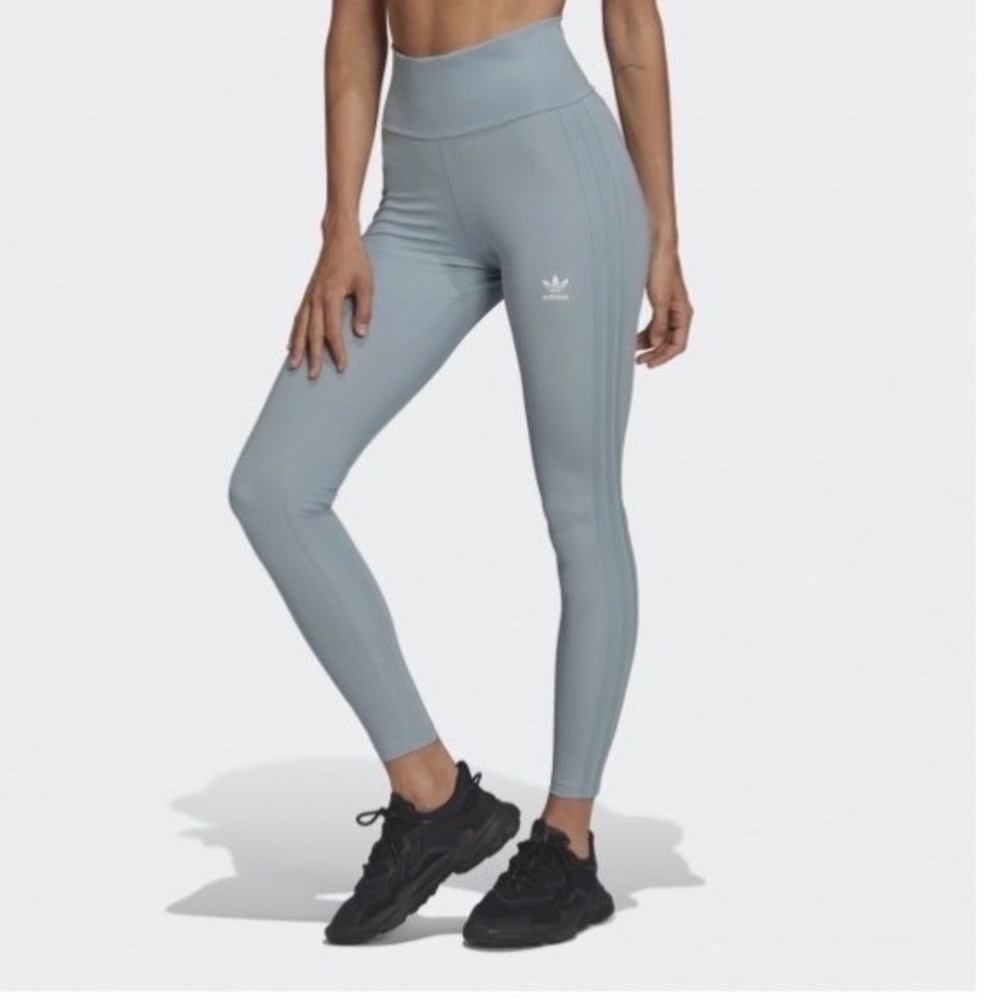 Adidas Leggings Womens L Ambient Sky Adicolor Classics Primeblue High Waisted
